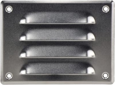 Ventilatierooster - Afvoerrooster metaal - Binnenklimaat verbeteren - Insectenwerend gaas - 140x105mm - aluminium