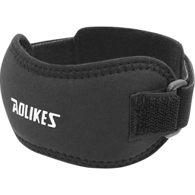 Genouillère Aolikes Pour Soulager la Douleur Sangle Tendon Rotulien Randonnée Football Basketball Course à Pied Tennis noir