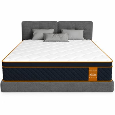 Innovastore Pocketveringmatras - Matras - Diatomeeënschuim - Pocketvering - 7 zones - Orthopedische ondersteuning - 90x200x25cm