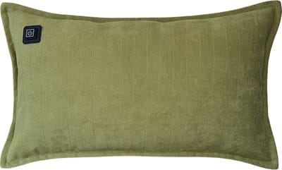 Warmpi Warmtekussen Chenille Olijfgroen – 50x30 cm – Elektrisch Verwarmd Ergonomisch Kussen – Inclusief 10.000 mAh Powerbank – 2 Infrarood Warmtepanelen – 3 Warmtestanden tot +/- 60°C