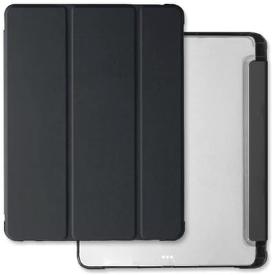 Mercury Clear Serie - Tablet Hoes - iPad Pro 13 - Transparante Zwarte Bescherming
