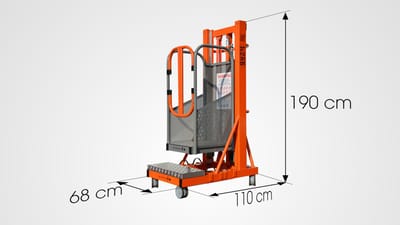Compacte 1 persoons Hoogwerker Up Lift 5 XS HD 120 kg 44 x 46 cm werkhoogte 5 meter