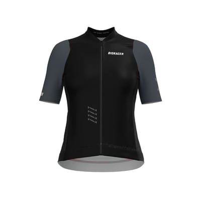 BIORACER Icon - Fietsshirt Zomer - Dames - Zwart Antraciet - Korte Mouw - Ademend & Aerodynamisch - Maat S