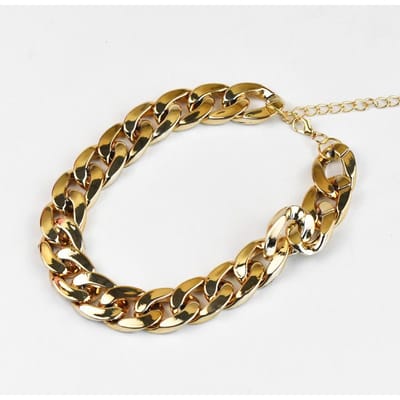 Gouden Kunststof Vergulde Halsbanden Voor Honden Geëlektroplateerde Hondenkettingschakels Voor Pitbull Mode Sieraden Hondentoebehoren Voor Franse Bulldog (as the picture,L)
