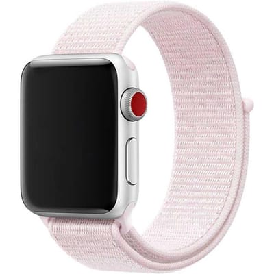 2+1 | Apple Watch Bandje Osvo - Geweven - Nylon - Licht Roze