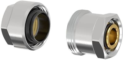 Flamco zwartstalen adapter PLUS DVGW v. buis 1/2 inch x G3/4i voor euroconus, F13065