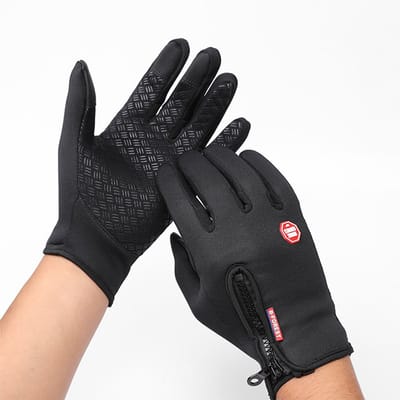 Handschoenen - Anti-slip - Touchscreen/touch-tip - Winter - Unisex - Maat M - Zwart - Jonyx