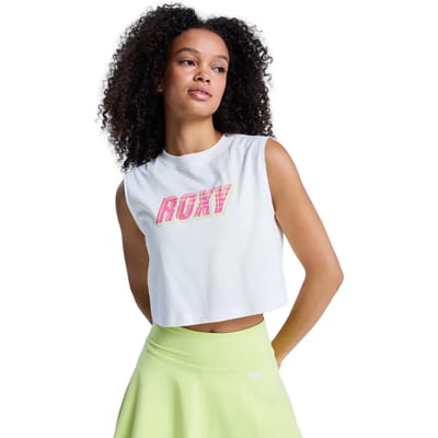Roxy Essential Energy Boxy Top Zonder Mouwen Wit L Vrouw