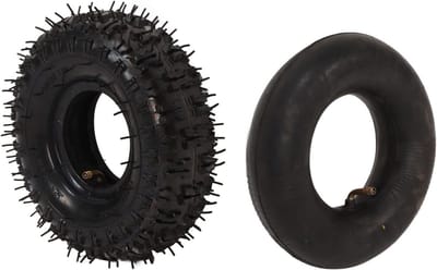 Set van 4.10/3.50-4 Banden en Binnenbanden voor Mini Pocket ATV en QUAD, 30 PSI, 4 PLY, Geschikt voor 47cc en 49cc 2-Takt Motoren