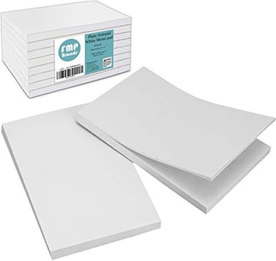 10 Stuks Notitieblokken 4x6 | 100 Vellen per Blok | Blanco Memoblokken voor Restaurant en Thuis