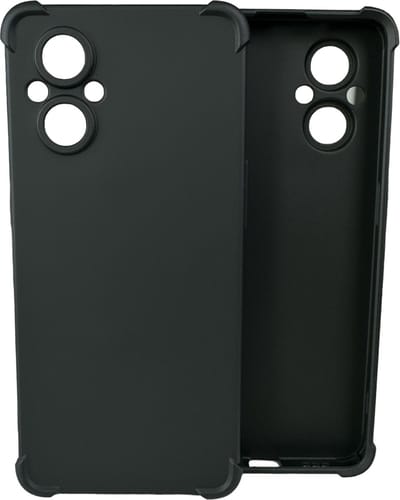 Shockproof Soft TPU hoesje Silicone Case Geschikt voor: Oppo A96 5G - Zwart