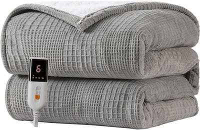 AHD® Elektrische deken 2 persoons - Elektrische deken - Deken - Grijs - 160cm x 130cm x 3cm