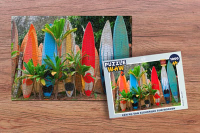 Puzzel Een rij van kleurrijke surfborden - Legpuzzel - Puzzel 1000 stukjes volwassenen