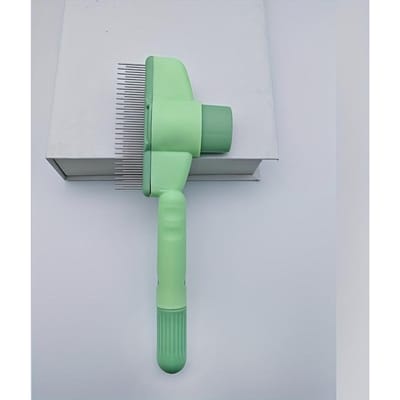 1 st Hond & Kat Verzorgingskam Zachte Ontklittings Massageborstel met Zachte Borstelharen, Ergonomisch Handvat voor Langharige Huisdieren, Duurzaam Plastic Huisdierverzorgingstool groen