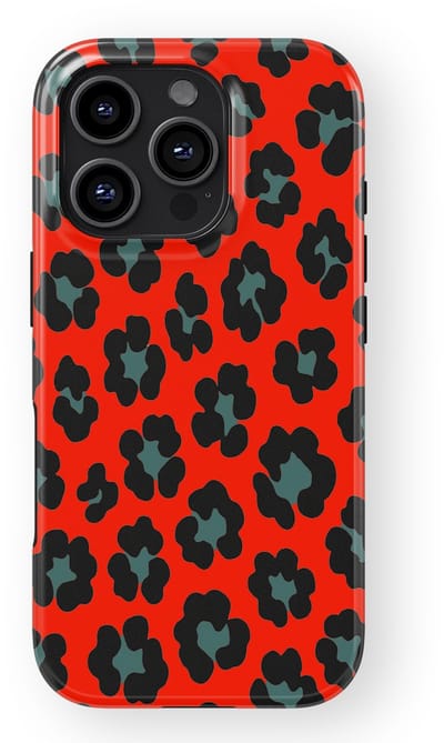 DripCase Luipaard Hoesje geschikt voor iPhone 16 Pro | Backcover met Mag | Hoesje met Dierenprint geschikt voor iPhone 16 Pro Jungle Blaze