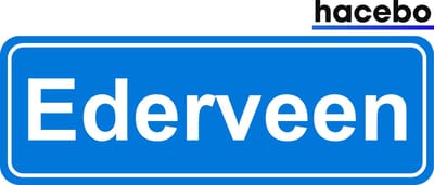 Hacebo - Plaatsnaam Sticker - 29x10 CM - Ederveen sticker - Verkeersborden sticker - grappige cadeaus - Ederveen