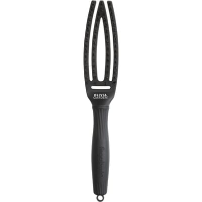 Olivia Garden Fingerbrush Care Iconic Boar&Nylon Zwart Small