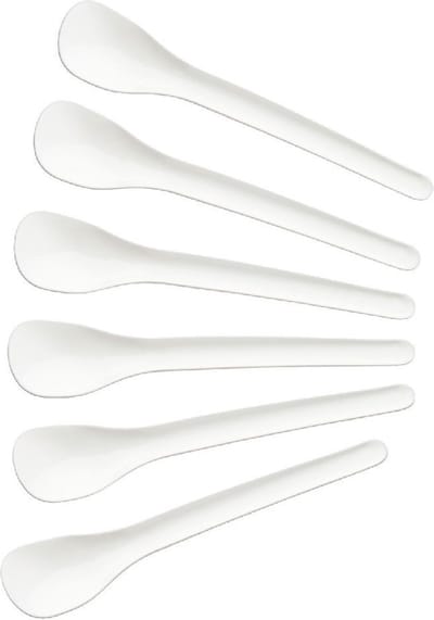 Fackelmann Eierlepels 14 cm 6 Stuks Wit