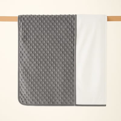 Nova Nino Babydeken – 75 × 100 cm – Zacht Bubble Fleece – Stone Grey – Voor Wieg, Ledikant en Kinderwagen
