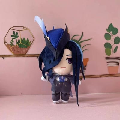 Genshin Impact Clorinde Cosplay Pluche Pop Speelgoed 20cm Knuffelkussen Kerstcadeau 20cm blue