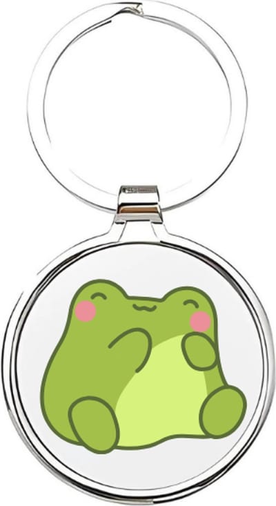 Akyol - Kikker Sleutelhanger - kikker - Dierenliefhebbers - Frog - groene kikker - Halloween sleutelhanger - Pad - amfibie - dier - dieren sleutelhanger - padkikker - sleutelhanger - 4 x 7,5 CM