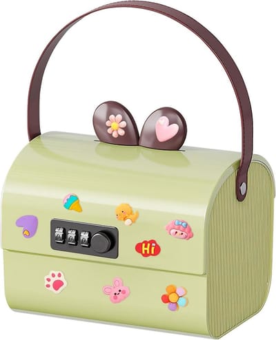 Kinderkluis met code - Afsluitbare box - Veilig opbergen - Driecijferig cijferslot - 176 x 14 x 135 cm - Groen