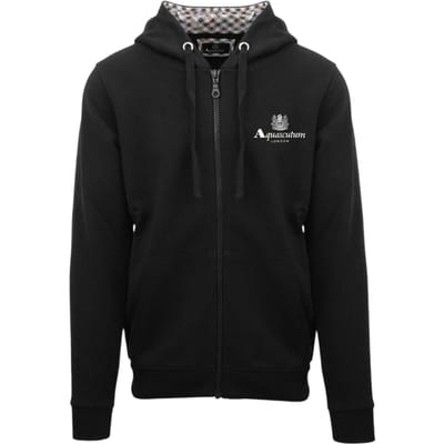 Aquascutum Heren Active Full Zip Hoodie (Zwart)