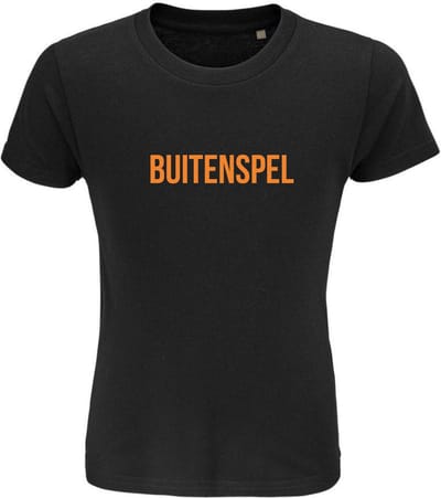 Strijkapplicatie - Voetbal - Buitenspel - Oranje ( 2 stuks )