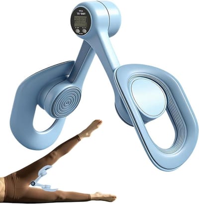 Oefenapparaat Bekkenbodem - Thigh Trainer - Spierversterking Lichaam - Automatische Teller - 35.5 x 24.5 cm - Blauw