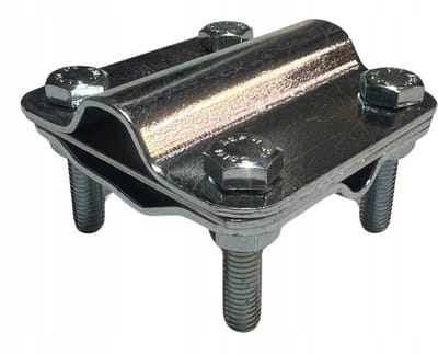 Błyskawica - Aardpenklem (Kruisklem) - Aardpen Ø16mm / Strip 30mm - 4x M8 - Verzinkt Staal