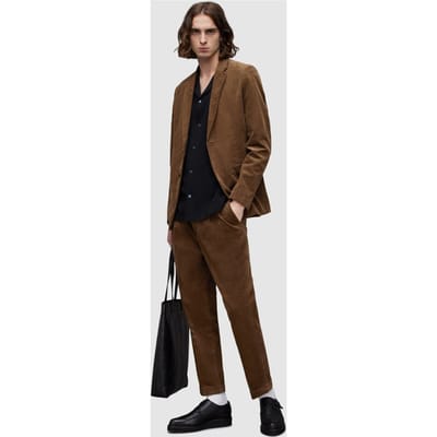 AllSaints Kiels Trouser Faded Brown Maat: W28 | Tailored Broeken Outlet | Heren | Bruin