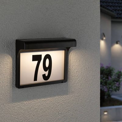 Paulmann 95388 4000870953884 Huisnummerlamp op zonne-energie 0.05 W Warmwit Zwart