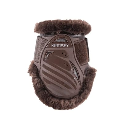 Kentucky Horsewear - Vegan Sheepskin young horse fetlock boots bruin/wol bruin L