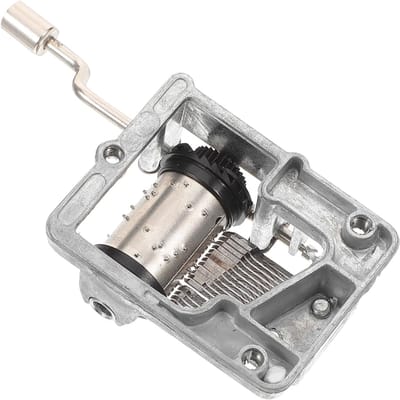 Muziekdoos Beweging - Muziek Mechanisme - DIY Projecten - Hand Crank Bediening - 8x3.5x2cm - Zilver