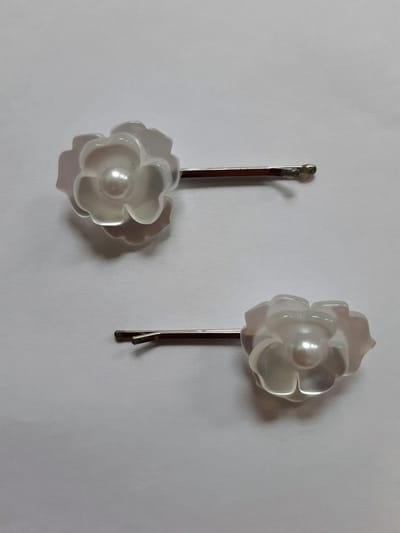 Le Sjalerie  Haar Schuifjes Met Bloem Bruiloft Feest Set Van 2 Haarschuifjes