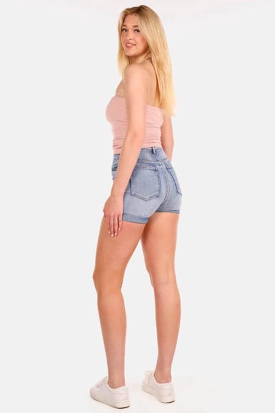 Getdrezzed Top - Maat: M - Strapless bandeautop aansluitend oud roze