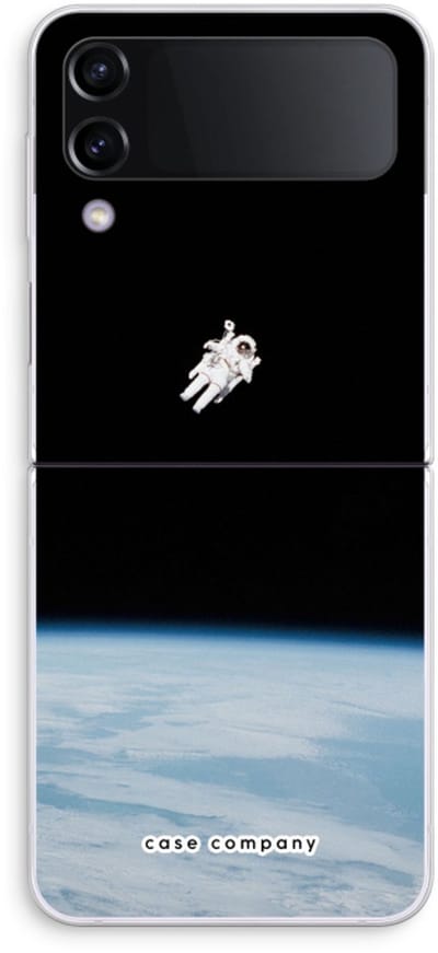 Case Company® - Hoesje geschikt voor Samsung Galaxy Z Flip4 hoesje - Alone in Space - Soft Cover Telefoonhoesje - Bescherming aan alle Kanten en Schermrand