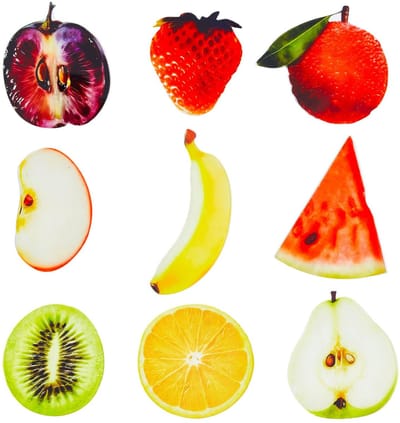 Cosensi - Set van 9 Multicolor Acryl Fruit Slice Bladwijzers