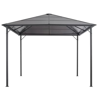 vidaXL - Prieel - met - dak - 3x3 - m - aluminium - antracietkleurig
