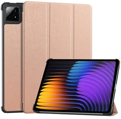 Coverup Tablethoes geschikt voor Xiaomi Pad 7 (Pro) / Pad 8 (Pro) Hoesje - Tri-Fold Book Case met Wake/Sleep - Rose Gold