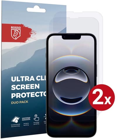 Rosso Screen Protector Geschikt voor Apple iPhone 17e / 16e | Ultra Clear Duo Pack | TPU Folie | Case Friendly Beschermfolie | 2 Stuks