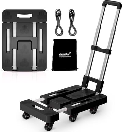 Opvouwbare steekwagen 6 wielen Heavy Duty verrijdbaar platformkar voor verhuizingen en bagage