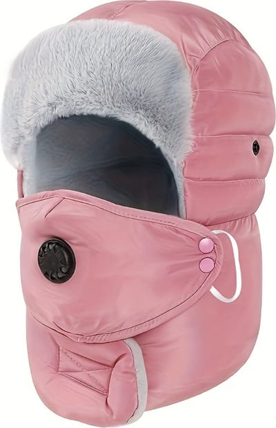 Livano Wintermuts - Heren - Dames - Volwassenen - Muts - Ski Mask - Bivakmuts - Balaclava - Ski Masker - Face Mask - Full Face Mask - Winter Masker - Zonder Bril - Roze