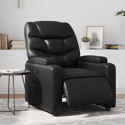vidaXL - Fauteuil - elektrisch - verstelbaar - kunstleer - zwart