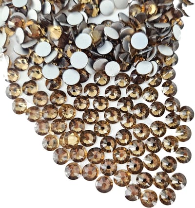BamBella® - SS6 - Bruin - Plak strass Steentjes - 1440 stuks - strass stenen glitters nail art kleding versieren