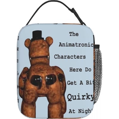 FNAF Bij Freddys Geïsoleerde Lunchtas Opbergruimte Voedseldoos Draagbare Thermische Koeler Bento Box Voor Werk Option 1