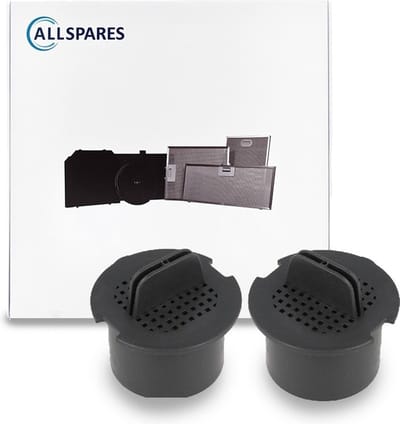 AllSpares Koolstoffilter (2 St.) voor Wijnkoelkasten geschikt voor Liebherr FreshAir 9447050 (40x40x26mm)