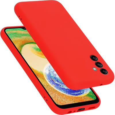 Cadorabo Hoesje geschikt voor Samsung Galaxy A04s in LIQUID ROOD - Beschermhoes gemaakt van flexibel TPU silicone Case Cover
