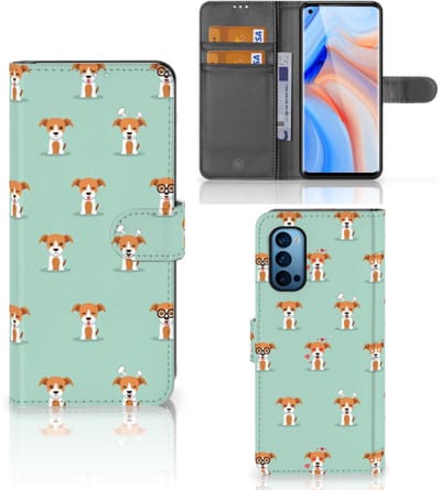 OPPO Reno 4 Pro 5G Telefoonhoesje met Pasjes Pups