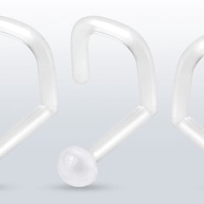 neuspiercing U-bocht retainer flat ball 0.8x6x2 - LMPiercings